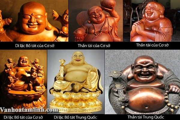 Cách phân biệt tượng Phật Di lặc và tượng Thần tài