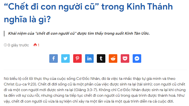 “Chết đi con người cũ” trong Kinh Thánh nghĩa là gì?