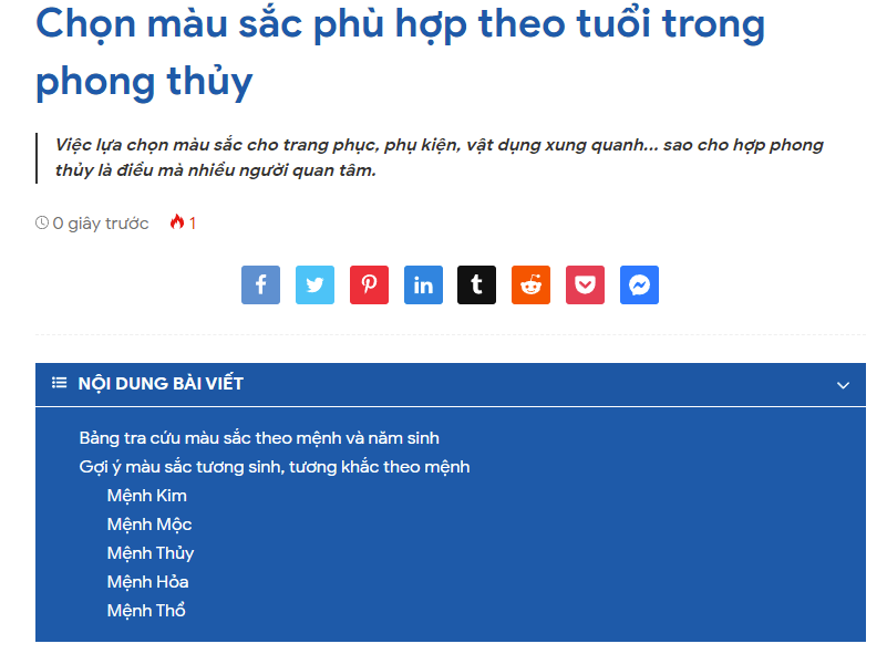 Chọn màu sắc phù hợp theo tuổi trong phong thủy