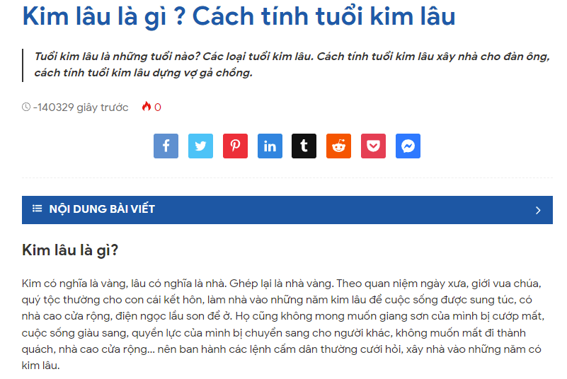 Kim lâu là gì ? Cách tính tuổi kim lâu