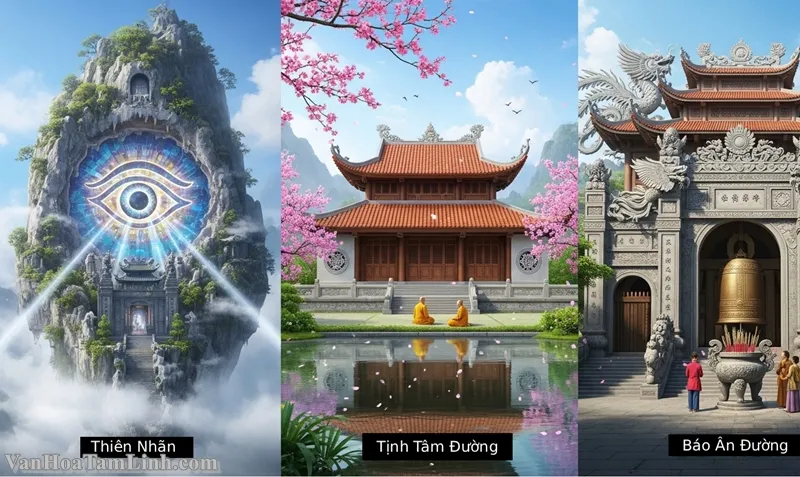 Phân biệt Thiên Nhãn, Tịnh Tâm Đường và Báo Ân Đường