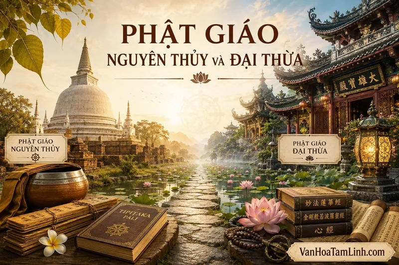 Phật giáo Nguyên thủy và Phật giáo Đại thừa khác nhau như thế nào?