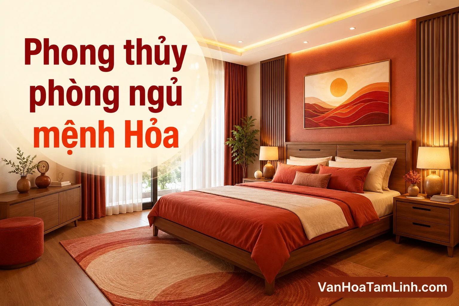Phong thủy phòng ngủ cho người mệnh Hỏa