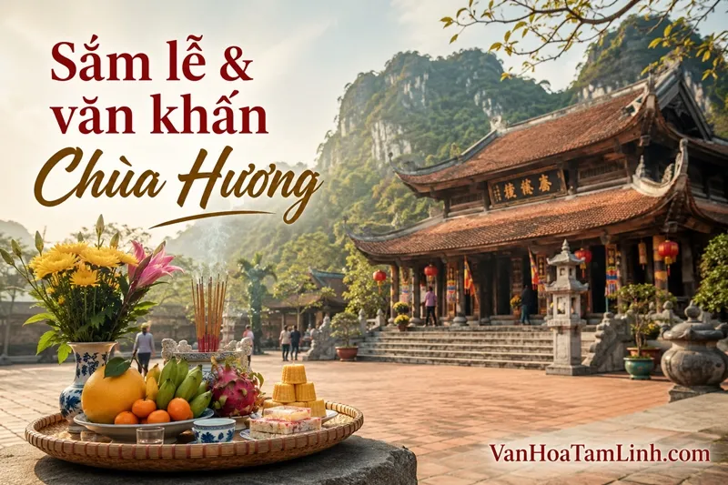 Sắm lễ và văn khấn đi chùa Hương