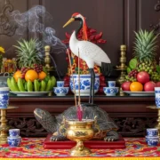 Hình tượng hạc đứng trên lưng rùa có ý nghĩa gì?