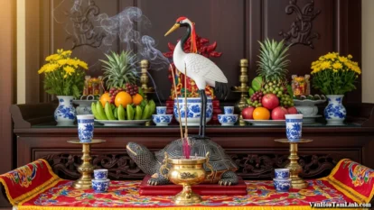 Hình tượng hạc đứng trên lưng rùa có ý nghĩa gì?